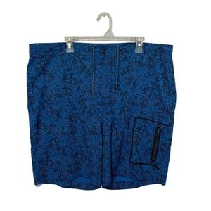 Mack Weldon Board Shorts Mens 42 Blue Floral Performance Stretch Swim Trunks